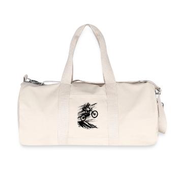Mountain Bike Art Mountainbiking - Recycled Canvas Sports Bag by Stanley/Stella - natural - Front