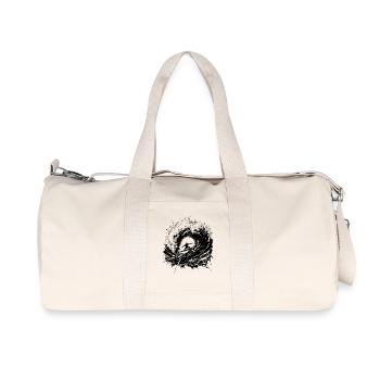 Surfen Energisch Surfer Design Surfen - Recycelte Canvas-Sporttasche von Stanley/Stella - Naturweiß - Vorne