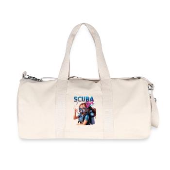 Scuba Girl Diver Design - Sac de sport en toile recyclée Stanley/Stella - blanc naturel - Devant