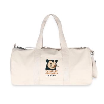 I'm Not Like Other Girls I'm Worse Possum Humor - Recycled Canvas Sports Bag by Stanley/Stella - natural - Front