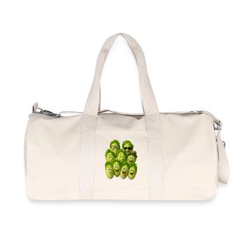Lachender Kopfsalat Truppe - Recycelte Canvas-Sporttasche von Stanley/Stella - Naturweiß - Vorne