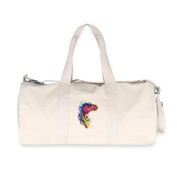 Raptor Velociraptor Dinosaur Dino Raptors - Recycled Canvas Sports Bag by Stanley/Stella - natural - Front