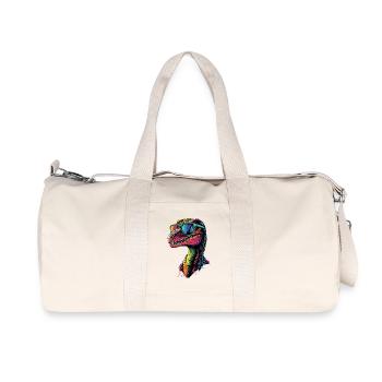 Raptor Velociraptor Dinosaur Dino Raptors - Recycled Canvas Sports Bag by Stanley/Stella - natural - Front