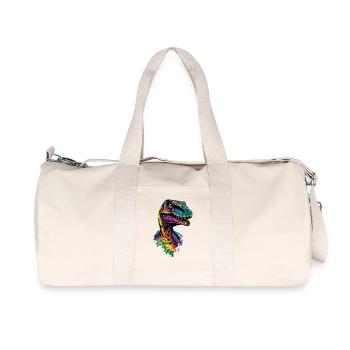 Raptor Velociraptor Dinosaur Dino Raptors - Recycled Canvas Sports Bag by Stanley/Stella - natural - Front
