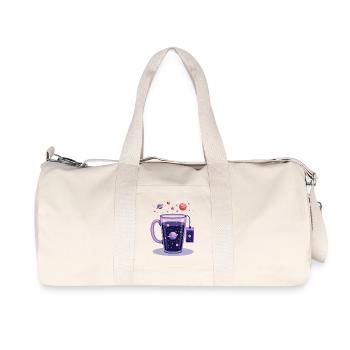 Purple Cosmos Mug with Planet Game - Recycled Canvas Sports Bag by Stanley/Stella - natural - Front