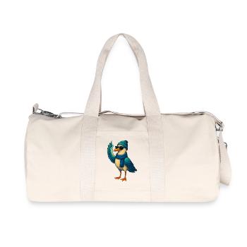 Seagull in winter outfit - Recycled Canvas Sports Bag by Stanley/Stella - natural - Front