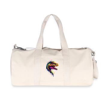Raptor Velociraptor Dinosaur Dino Raptors - Recycled Canvas Sports Bag by Stanley/Stella - natural - Front