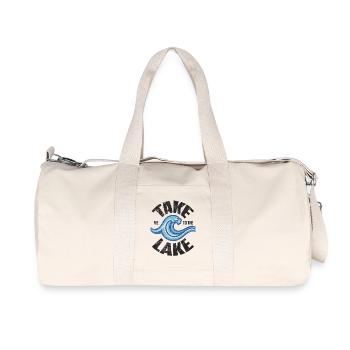 Take me to the lake - Retro Welle - Recycelte Canvas-Sporttasche von Stanley/Stella - Naturweiß - Vorne