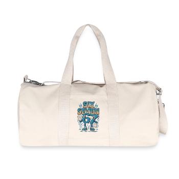 Kids Meme 67 Six Seven 6 7 Italian Brainrot Shirt - Recycled Canvas Sports Bag by Stanley/Stella - natural - Front