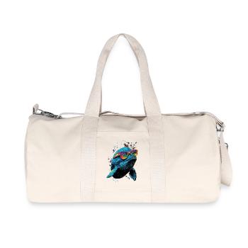 Blauwal Wal Blauwale Walgesang Taucher Ozean Wale - Recycelte Canvas-Sporttasche von Stanley/Stella - Naturweiß - Vorne