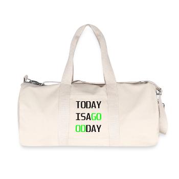 Aujourd’huiestunebonne journée - Sac de sport en toile recyclée Stanley/Stella - blanc naturel - Devant
