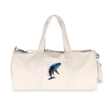 Blauwal Wal Blauwale Walgesang Taucher Ozean Wale - Recycelte Canvas-Sporttasche von Stanley/Stella - Naturweiß - Vorne