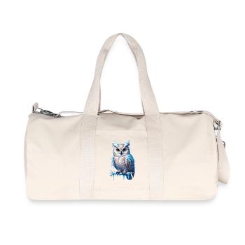 Frostige Eulenmajestät - Recycelte Canvas-Sporttasche von Stanley/Stella - Naturweiß - Vorne