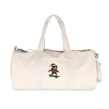 Grenouille Noël Drôle - Sac de sport en toile recyclée Stanley/Stella - blanc naturel - Devant