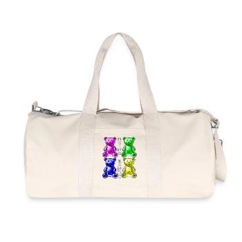 GUMMIBÄREN MEINE BANDE - Recycelte Canvas-Sporttasche von Stanley/Stella - Naturweiß - Vorne