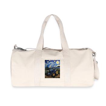 Tractor Farmer Farmer Van Gogh Style - Recycled Canvas Sports Bag by Stanley/Stella - natural - Front