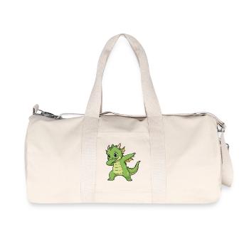 Lustiger Drache Dab Cartoon Design - Recycelte Canvas-Sporttasche von Stanley/Stella - Naturweiß - Vorne