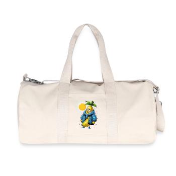 Banane en veste d’hiver au soleil brûlant - Sac de sport en toile recyclée Stanley/Stella - blanc naturel - Devant