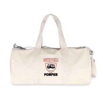 Super Firefighter, Father's Day, Christmas - Recycled Canvas Sports Bag by Stanley/Stella - natural - Front