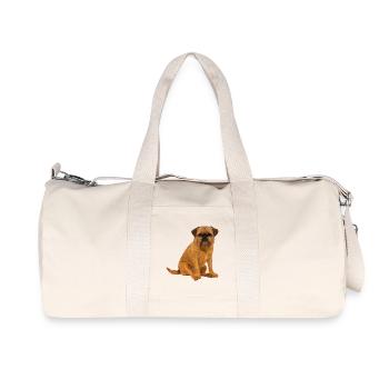 Belgische Zwerggriffon Brüsseler Griffon - Recycelte Canvas-Sporttasche von Stanley/Stella - Naturweiß - Vorne