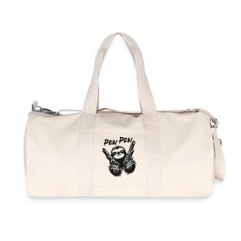 Pew Pew Sloth Faultier - Recycelte Canvas-Sporttasche von Stanley/Stella - Naturweiß - Vorne