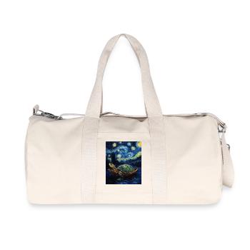Turtle Van Gogh Style - Recycled Canvas Sports Bag by Stanley/Stella - natural - Front