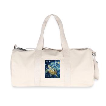 Tortue à la Van Gogh - Sac de sport en toile recyclée Stanley/Stella - blanc naturel - Devant
