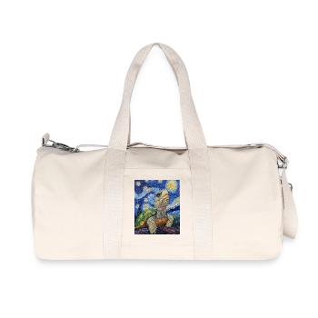Tortue à la Van Gogh - Sac de sport en toile recyclée Stanley/Stella - blanc naturel - Devant