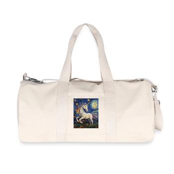 Einhorn Einhörner Unicorn Van Gogh Style - Recycled Canvas Sports Bag by Stanley/Stella - natural - Front