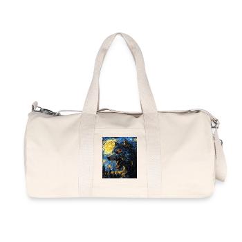 Loup loup-garou style Van Gogh - Sac de sport en toile recyclée Stanley/Stella - blanc naturel - Devant