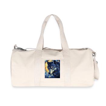 Wolf Van Gogh Style - Sac de sport en toile recyclée Stanley/Stella - blanc naturel - Devant