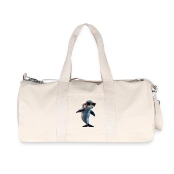 Dolphin Diver Dolphins Ocean Cute Dolphins Dolphin - Recycled Canvas Sports Bag by Stanley/Stella - natural - Front