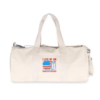 Elevator Mechanic - If I Pray You Should Too - Recycled Canvas Sports Bag by Stanley/Stella - natural - Front