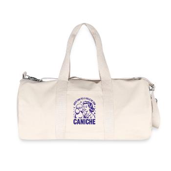 Juste une fille folle de son Caniche Design Humour - Sac de sport en toile recyclée Stanley/Stella - blanc naturel - Devant
