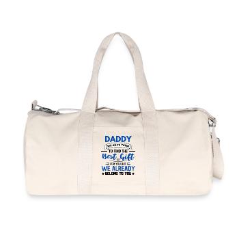 Father Quote Dad Family Saying - Recycelte Canvas-Sporttasche von Stanley/Stella - Naturweiß - Vorne