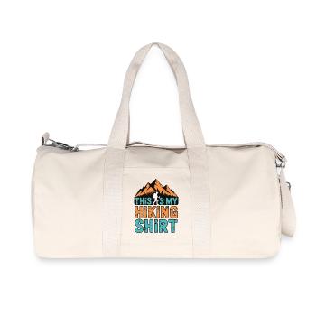 Hiking - Mountains & Hikers Vintage Design - Recycled Canvas Sports Bag by Stanley/Stella - natural - Front