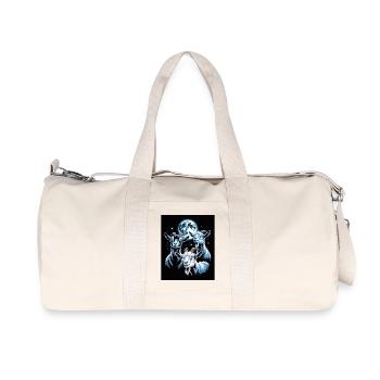 Drei Ziegen Unter Vollmond Nachthimmel - Recycelte Canvas-Sporttasche von Stanley/Stella - Naturweiß - Vorne