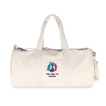 You Make Me Waddle – Cute Penguin Love Shirt - Recycled Canvas Sports Bag by Stanley/Stella - natural - Front
