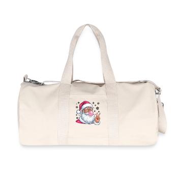 Gomme à mâcher du Père Noël - Sac de sport en toile recyclée Stanley/Stella - blanc naturel - Devant
