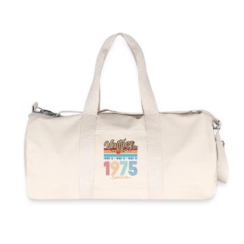 1975 Vintage Anniversaire Original Retro Cadeau - Sac de sport en toile recyclée Stanley/Stella - blanc naturel - Devant