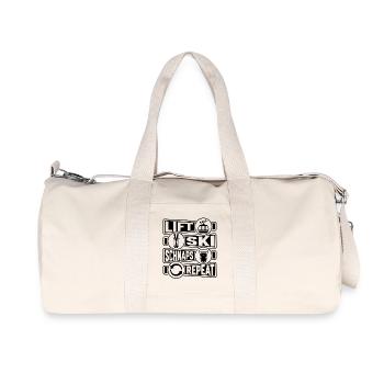 Lift Ski Schnaps Repeat - Recycelte Canvas-Sporttasche von Stanley/Stella - Naturweiß - Vorne