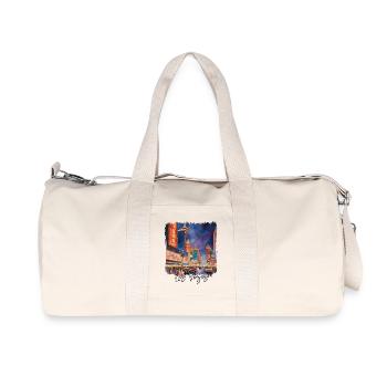 Aquarelle de Las Vegas, j’adore Las Vegas - Sac de sport en toile recyclée Stanley/Stella - blanc naturel - Devant
