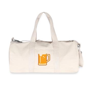 Illustration de verre à bière dans un style minimaliste - Sac de sport en toile recyclée Stanley/Stella - blanc naturel - Devant