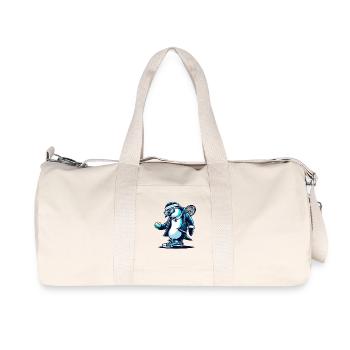Tennis Penguin Cool Player Racket Ball - Recycled Canvas Sports Bag by Stanley/Stella - natural - Front