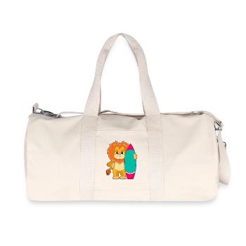 Lion Surfing Planche de surf Été - Sac de sport en toile recyclée Stanley/Stella - blanc naturel - Devant