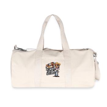 C’est drôle si je gagnais à la loterie, vous remarqueriez un yacht - Sac de sport en toile recyclée Stanley/Stella - blanc naturel - Devant
