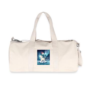 Geboren für den Winter Eisbär - Recycelte Canvas-Sporttasche von Stanley/Stella - Naturweiß - Vorne