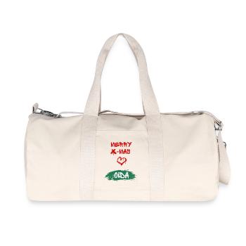 Xmas, Oida - Recycled Canvas Sports Bag by Stanley/Stella - natural - Front