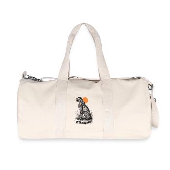 Cheetah at sunset - Recycled Canvas Sports Bag by Stanley/Stella - natural - Front