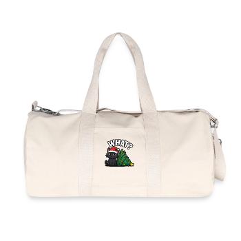 Drôle de chat Noël Cheer - Sac de sport en toile recyclée Stanley/Stella - blanc naturel - Devant